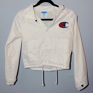 white champion cropped jacket